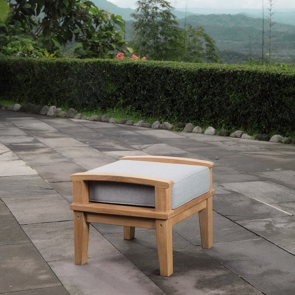 Melba Outdoor Teak Ottoman