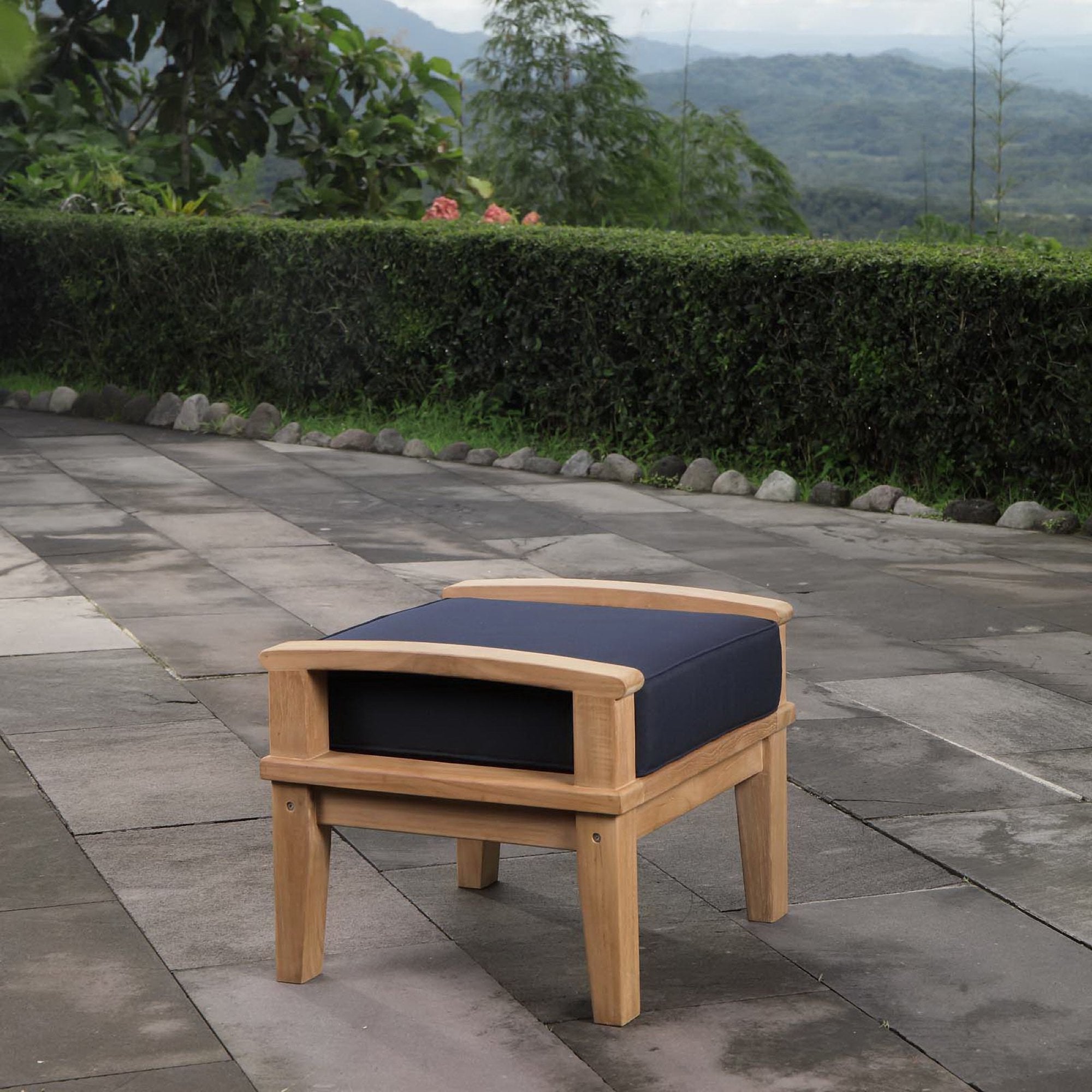 Melba Outdoor Teak Ottoman
