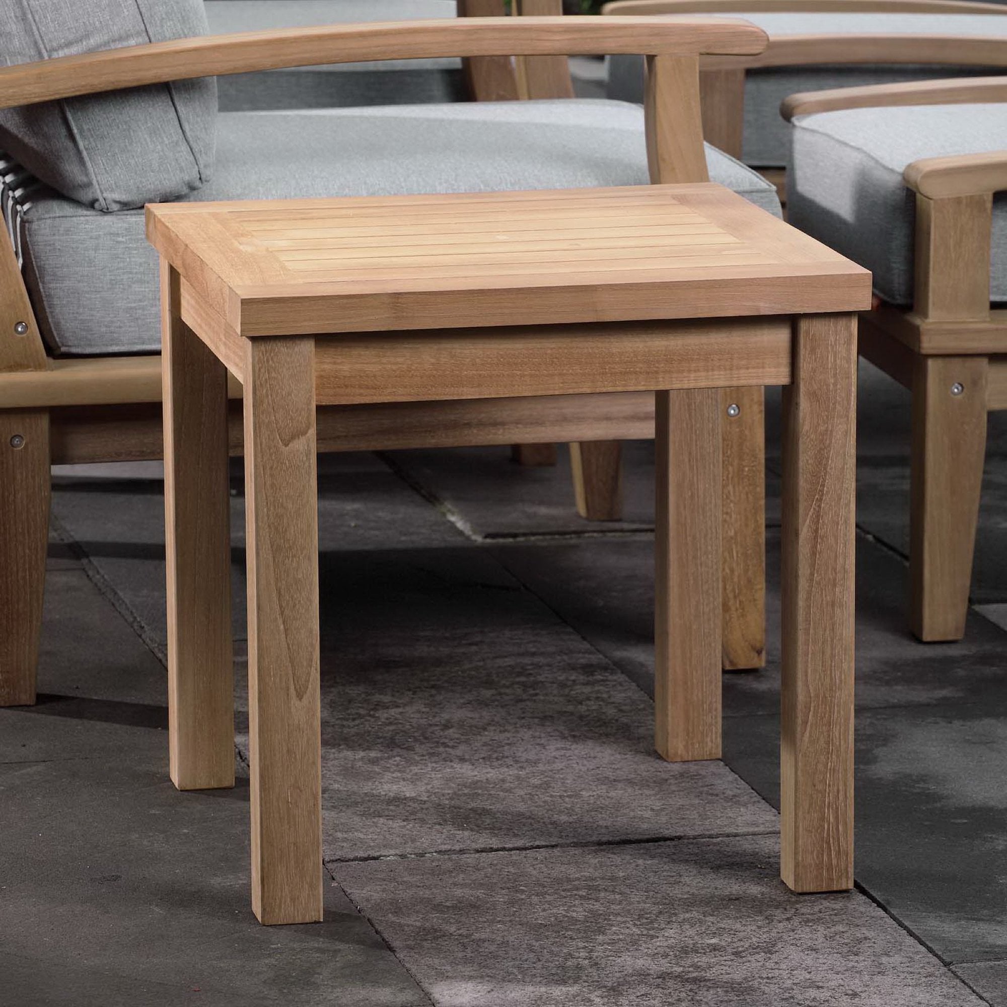 Melba Outdoor Teak Side Table