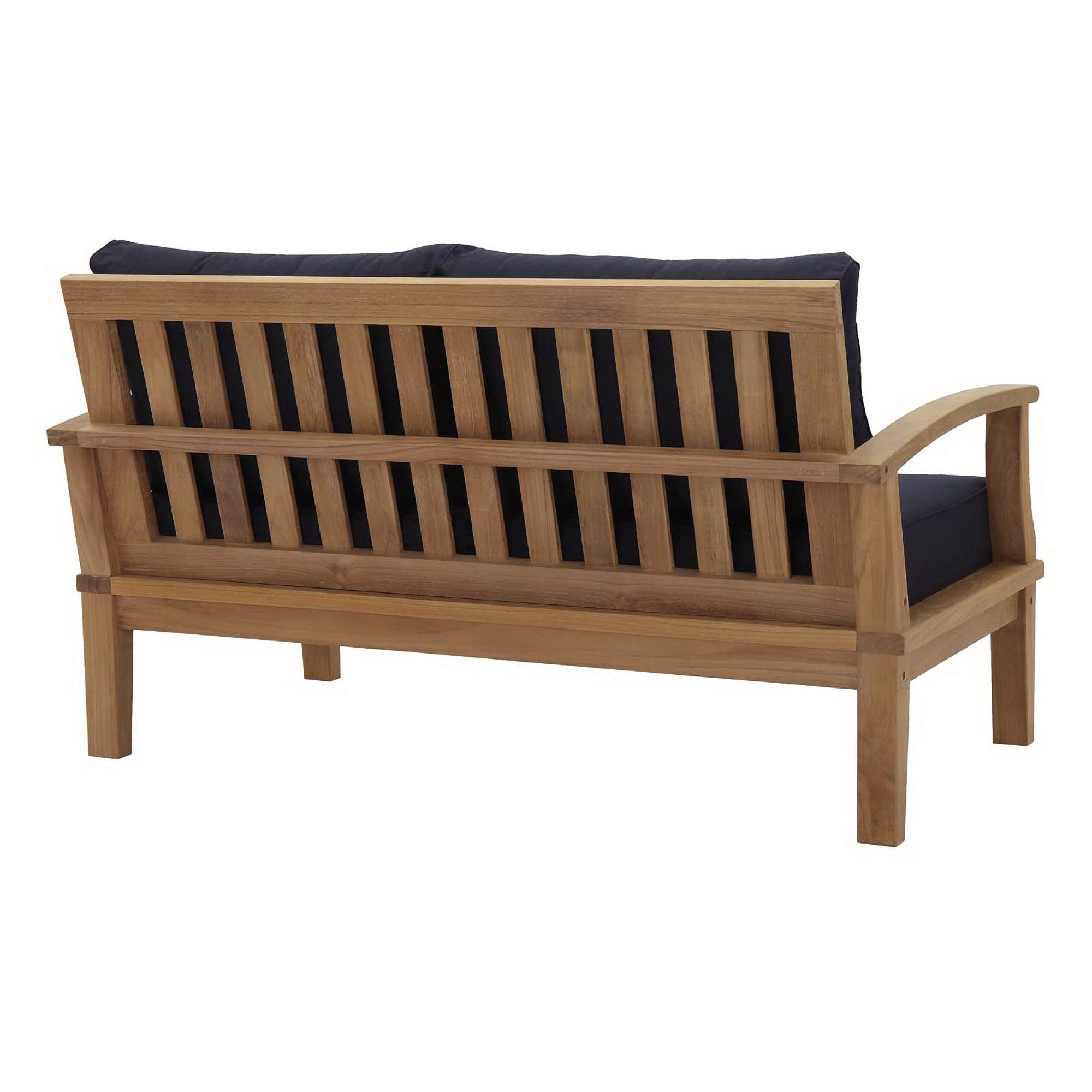 Melba 4 Piece Outdoor Teak Set- 2 Chairs, Loveseat and Coffee Table