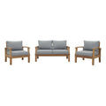 Melba 3 Piece Outdoor Teak Set- 2 Chairs and Loveseat
