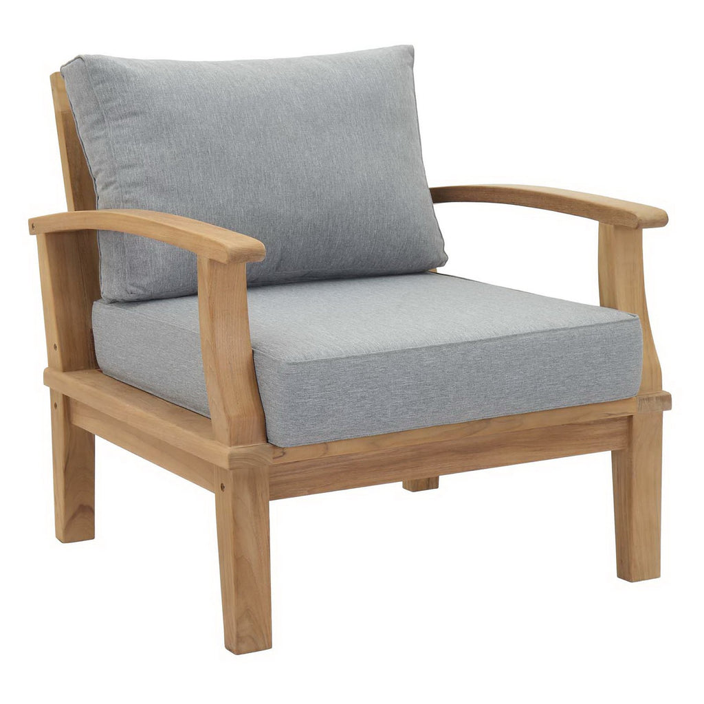 Melba 3 Piece Outdoor Teak Set- 2 Chairs and Round Coffee Table