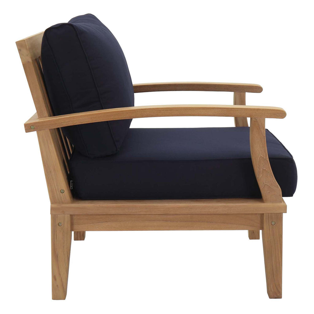 Melba 3 Piece Outdoor Teak Set- 2 Chairs and Round Coffee Table