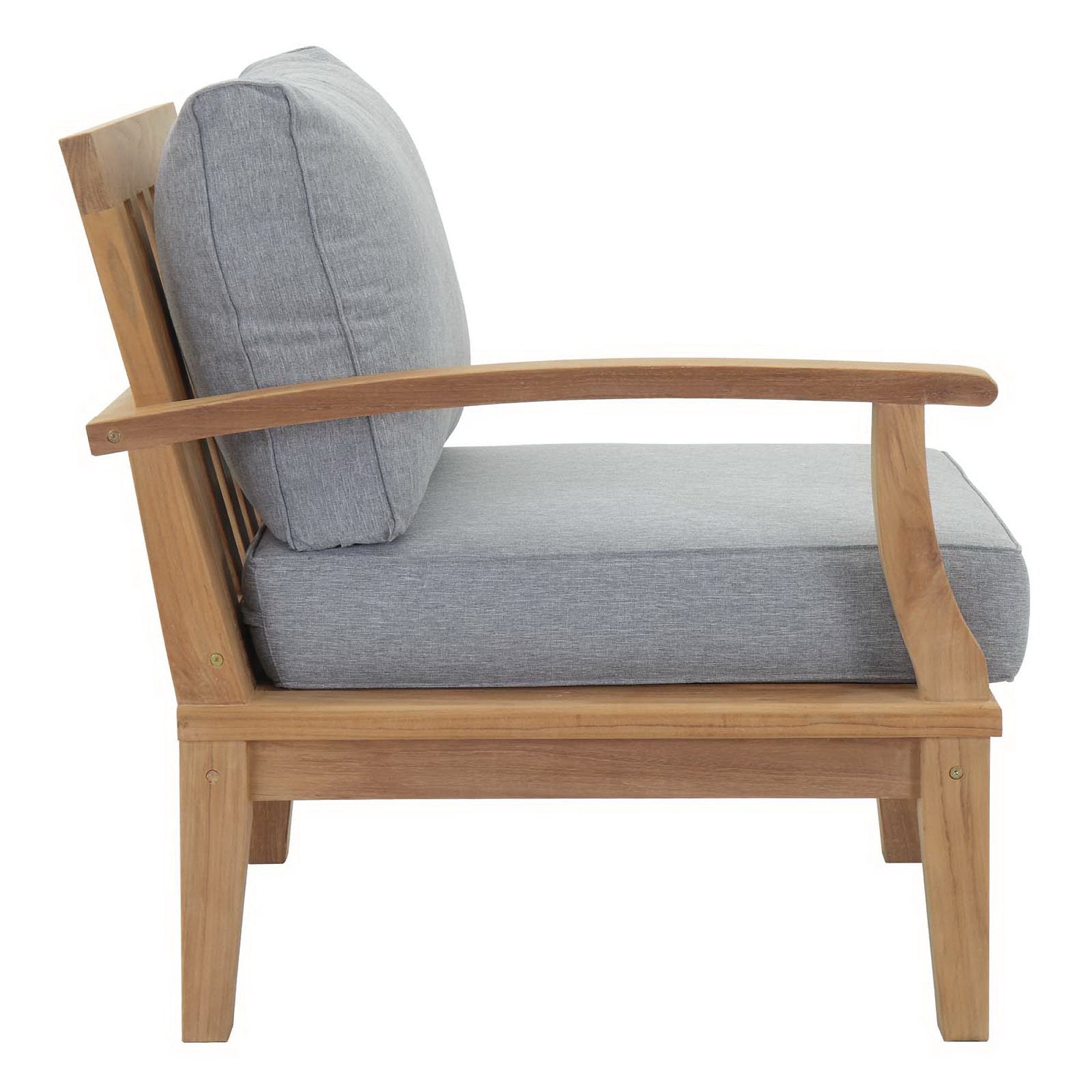 Melba 5 Piece Outdoor Teak Set Loveseat, 2 Chairs and Coffee Table