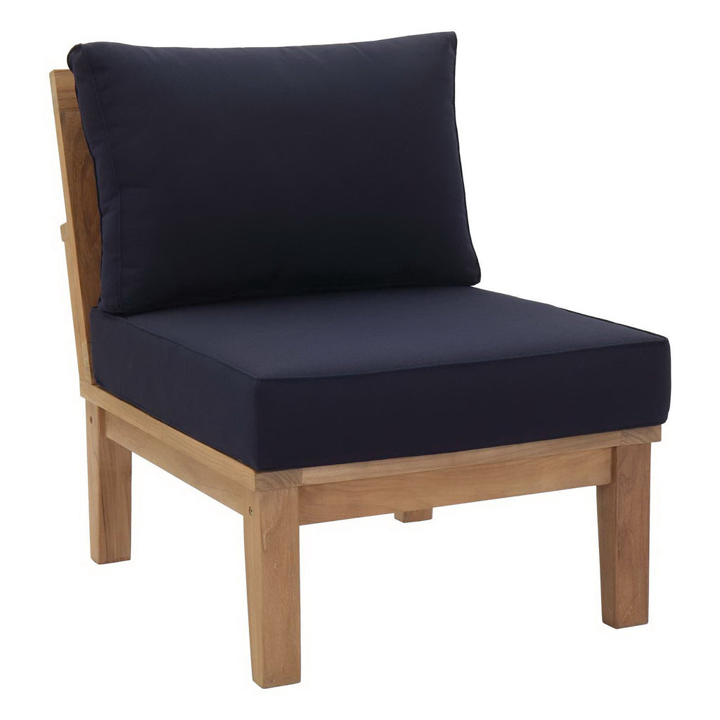 Melba 5 Piece Outdoor Teak Set Loveseat, 2 Chairs and Coffee Table