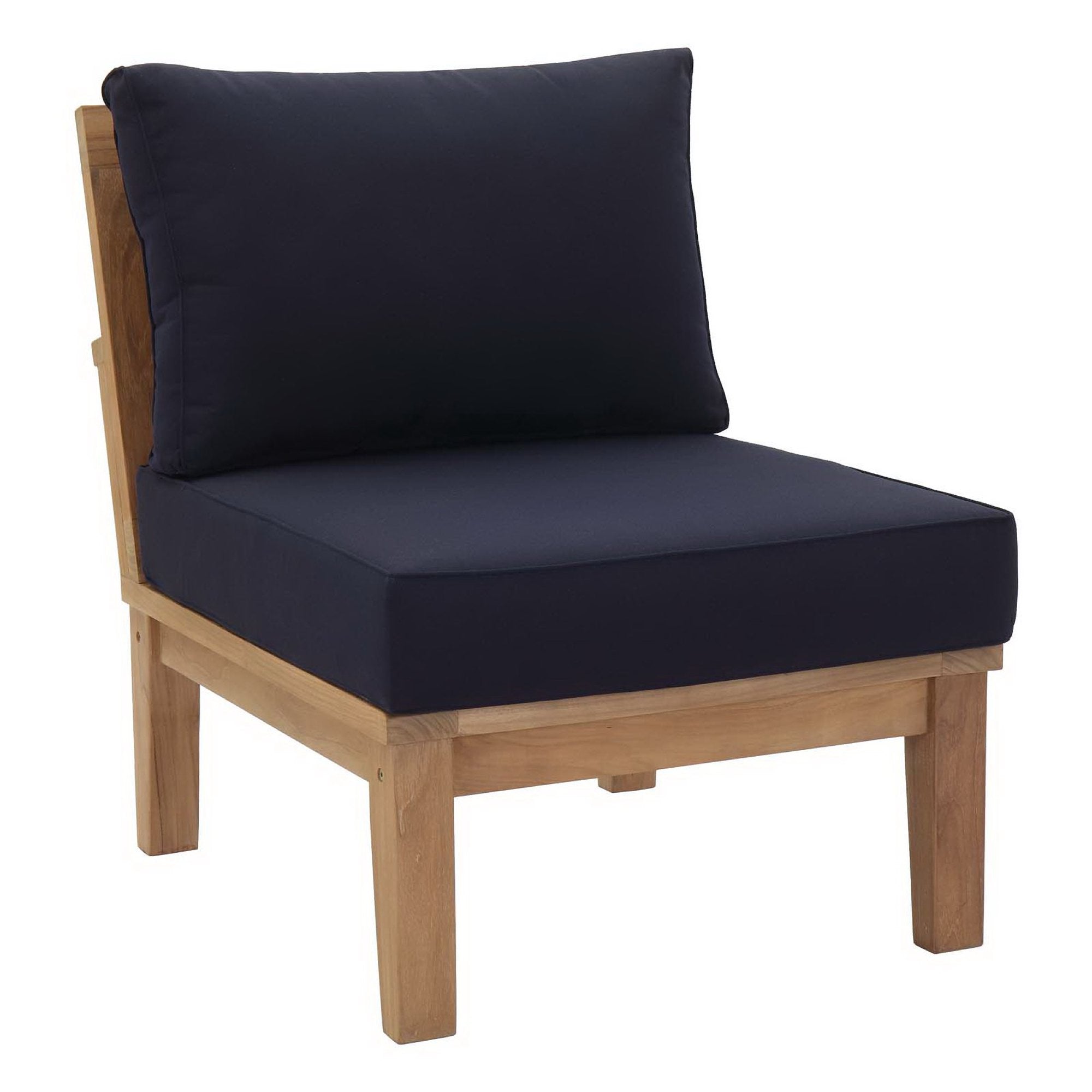 Melba 5 Piece Outdoor Teak Set Loveseat, 2 Chairs and Coffee Table