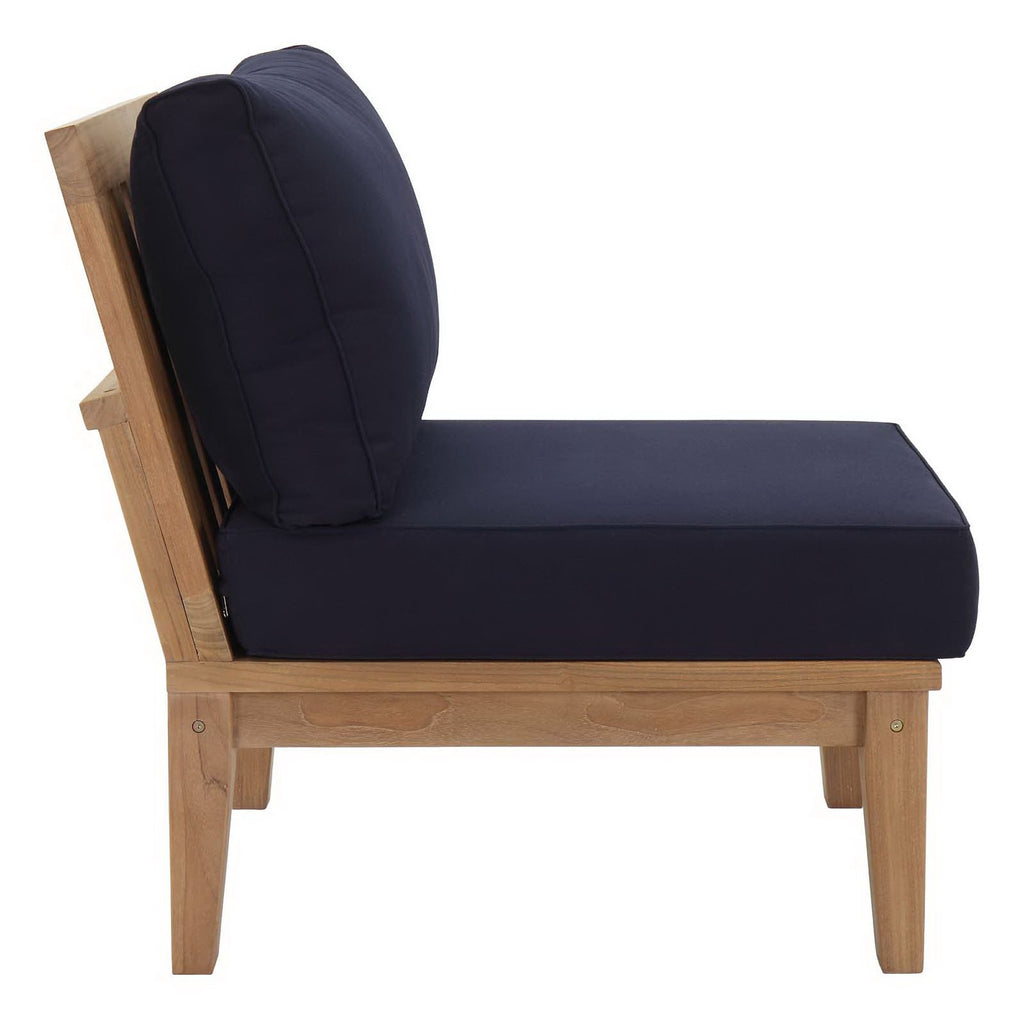 Melba 5 Piece Outdoor Teak Set Loveseat, 2 Chairs and Coffee Table