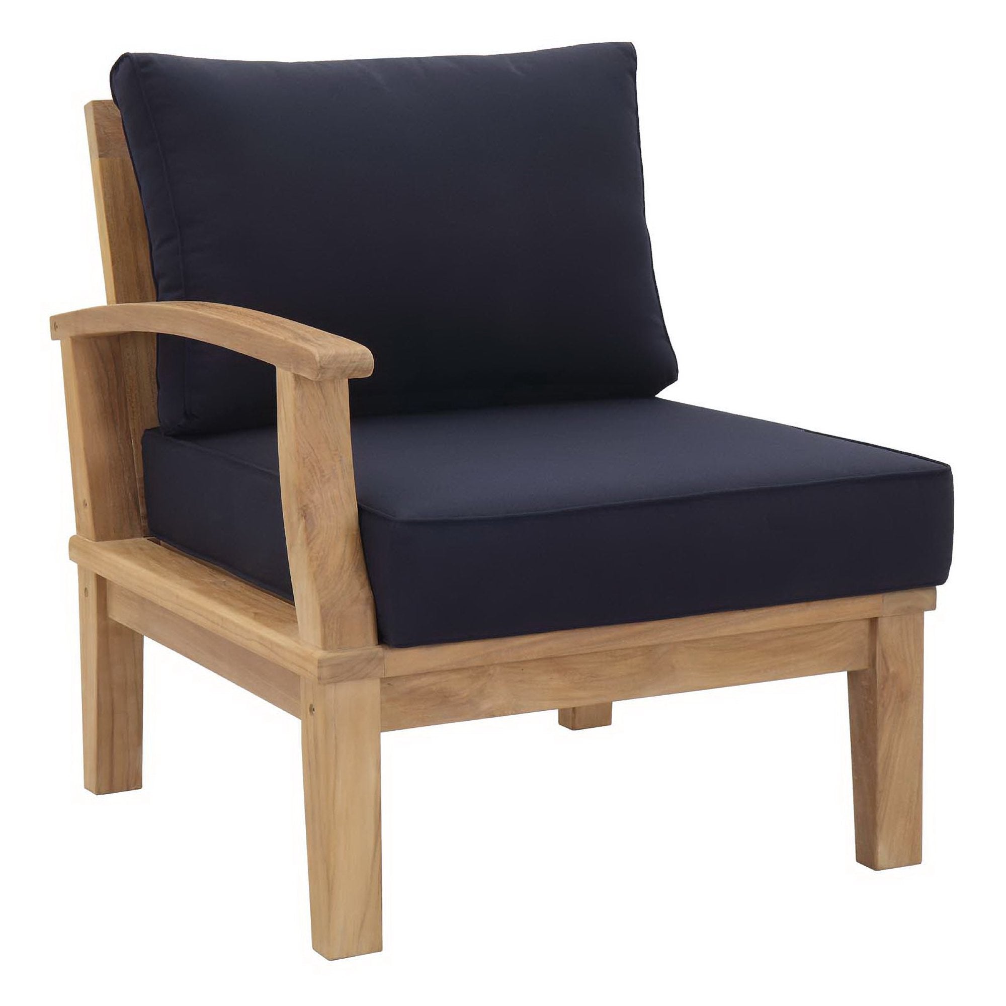 Melba 5 Piece Outdoor Teak Set Loveseat, 2 Chairs and Coffee Table