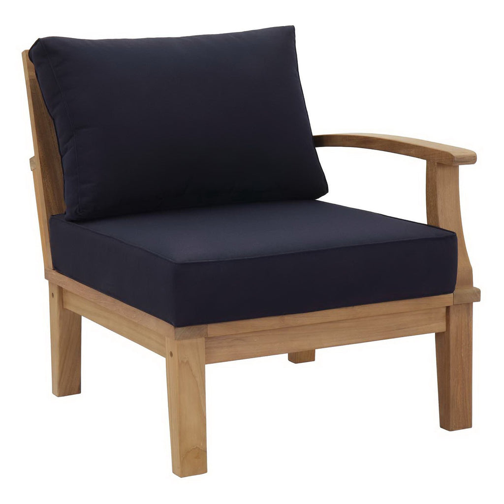Melba 5 Piece Outdoor Teak Set Loveseat, 2 Chairs and Coffee Table