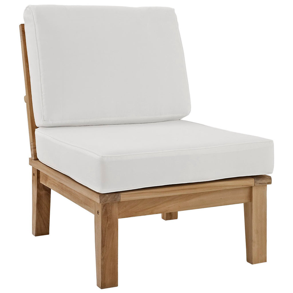 Melba 5 Piece Outdoor Teak Set Loveseat, 2 Chairs and Coffee Table