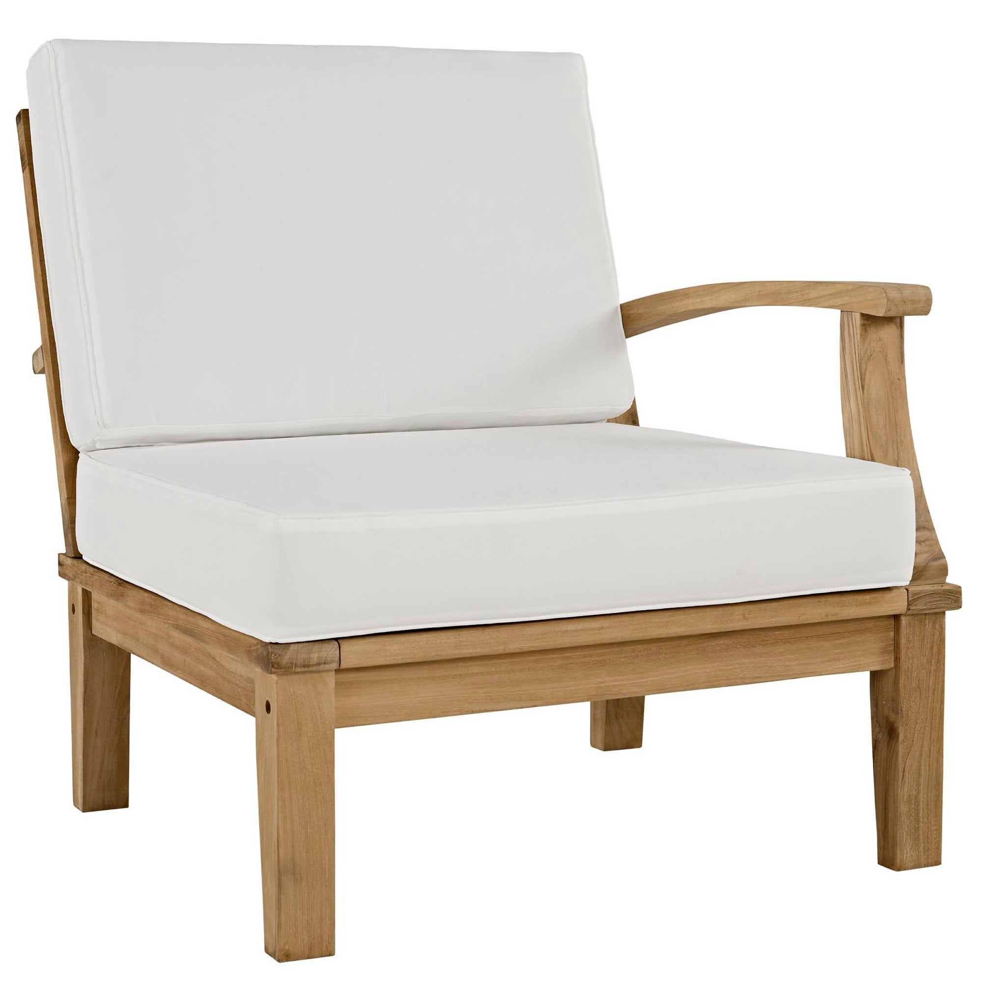 Melba 5 Piece Outdoor Teak Set Loveseat, 2 Chairs and Coffee Table