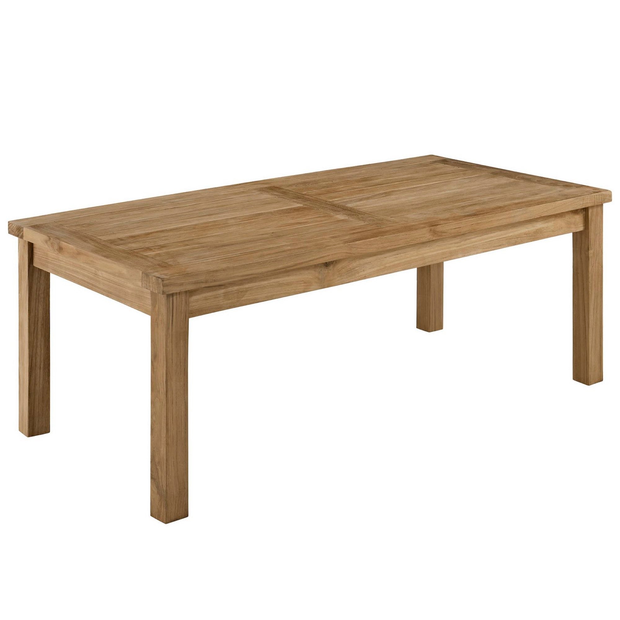Melba 5 Piece Outdoor Teak Set Loveseat, 2 Chairs and Coffee Table