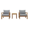 Melba 3 Piece Outdoor Teak Set 2 Chairs and Side Table