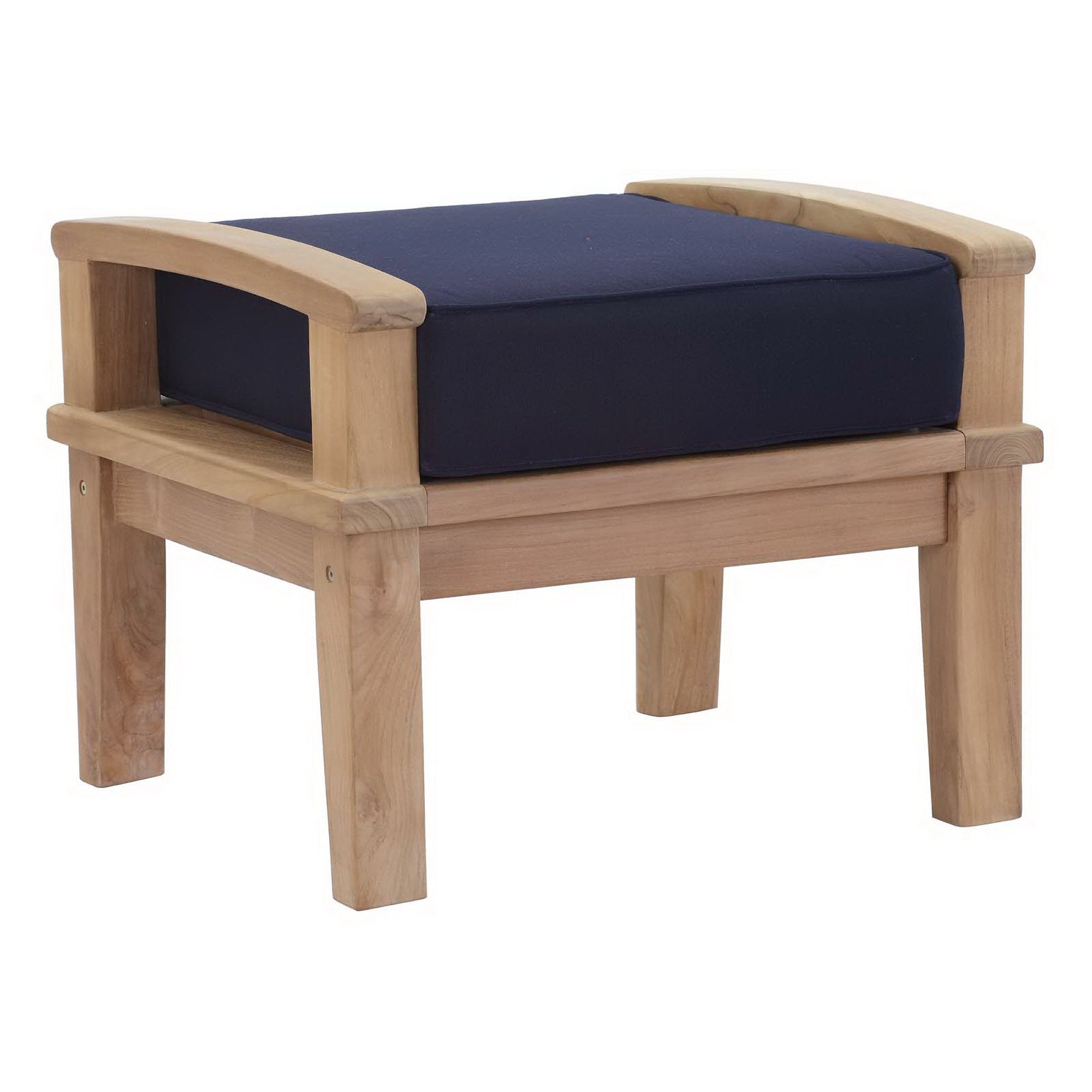 Melba 4 Piece Outdoor Teak Set- 2 Chairs and 2 Ottomans