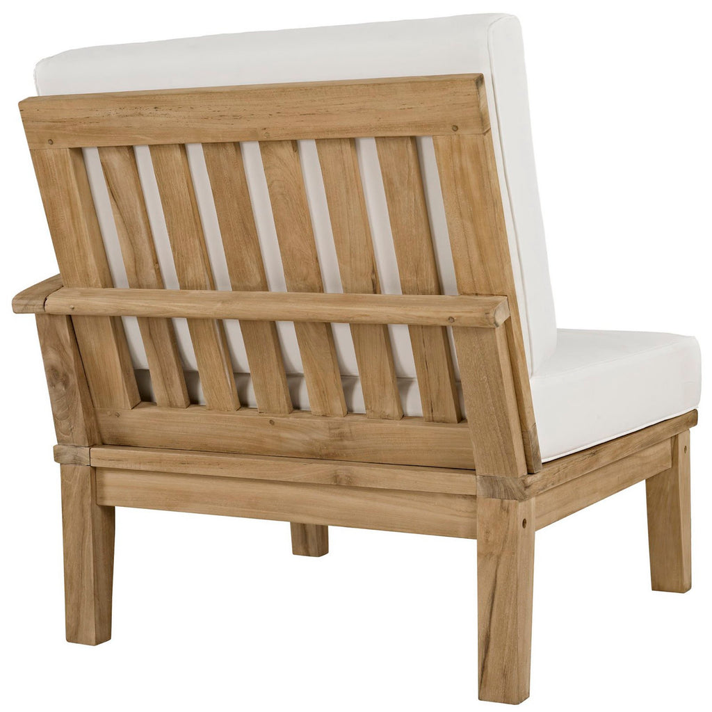 Melba 6 Piece Outdoor Teak Set Loveseat, 2 Chairs and 2 Ottomans