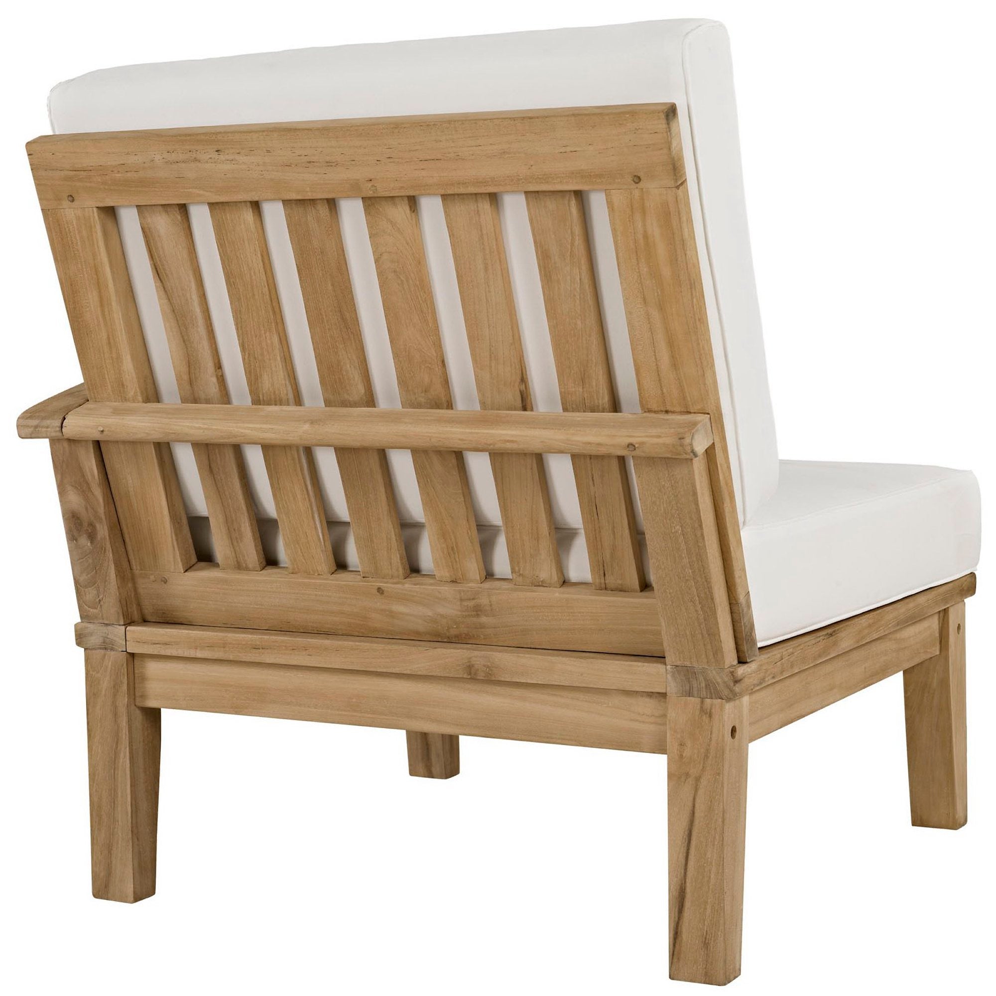 Melba 6 Piece Outdoor Teak Set Loveseat, 2 Chairs and 2 Ottomans