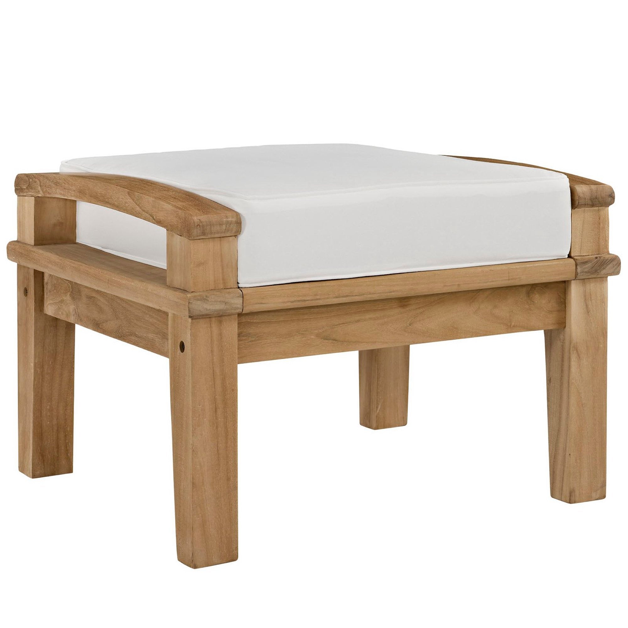 Melba 6 Piece Outdoor Teak Set Loveseat, 2 Chairs and 2 Ottomans
