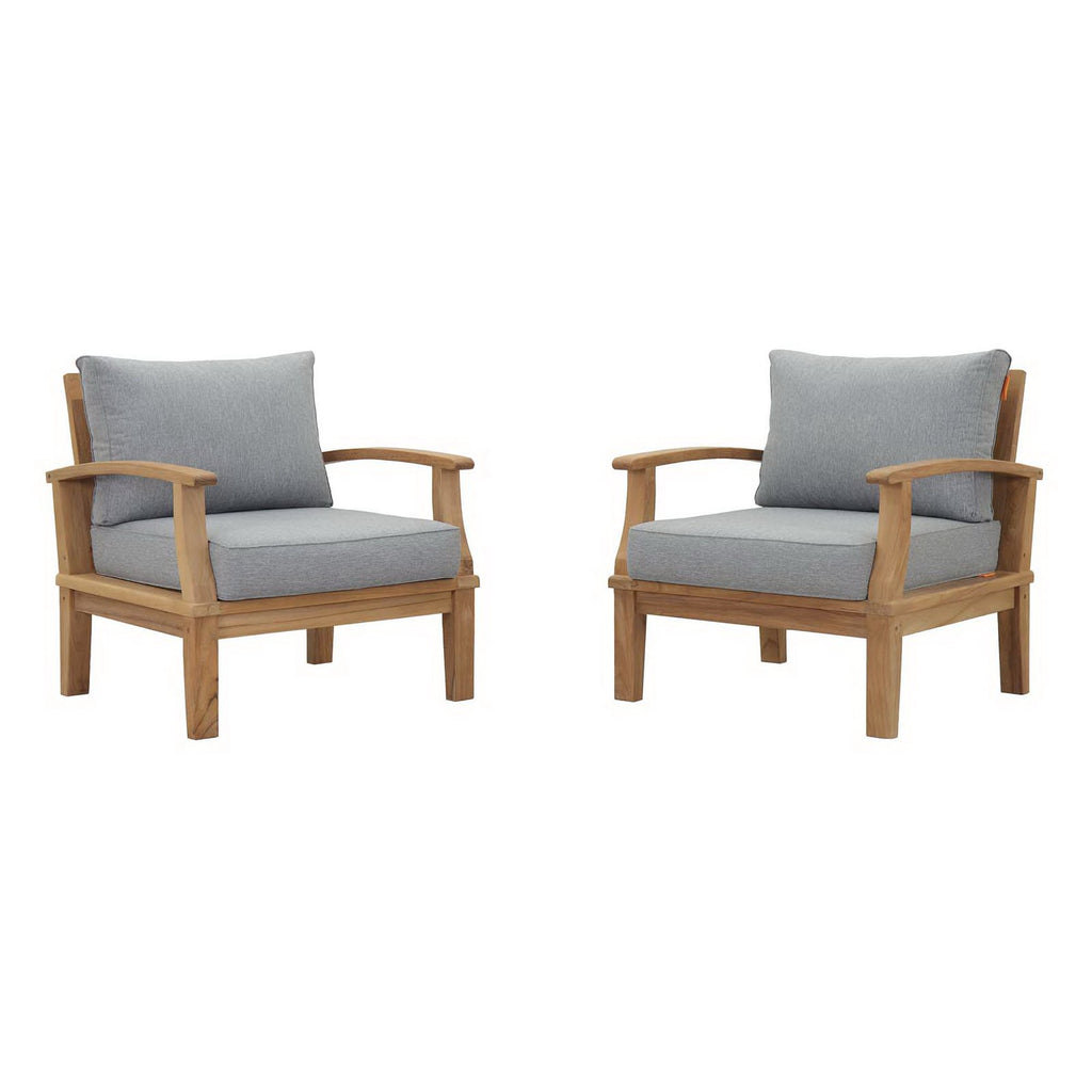 Melba 2 Piece Outdoor Teak Set 2 Chairs