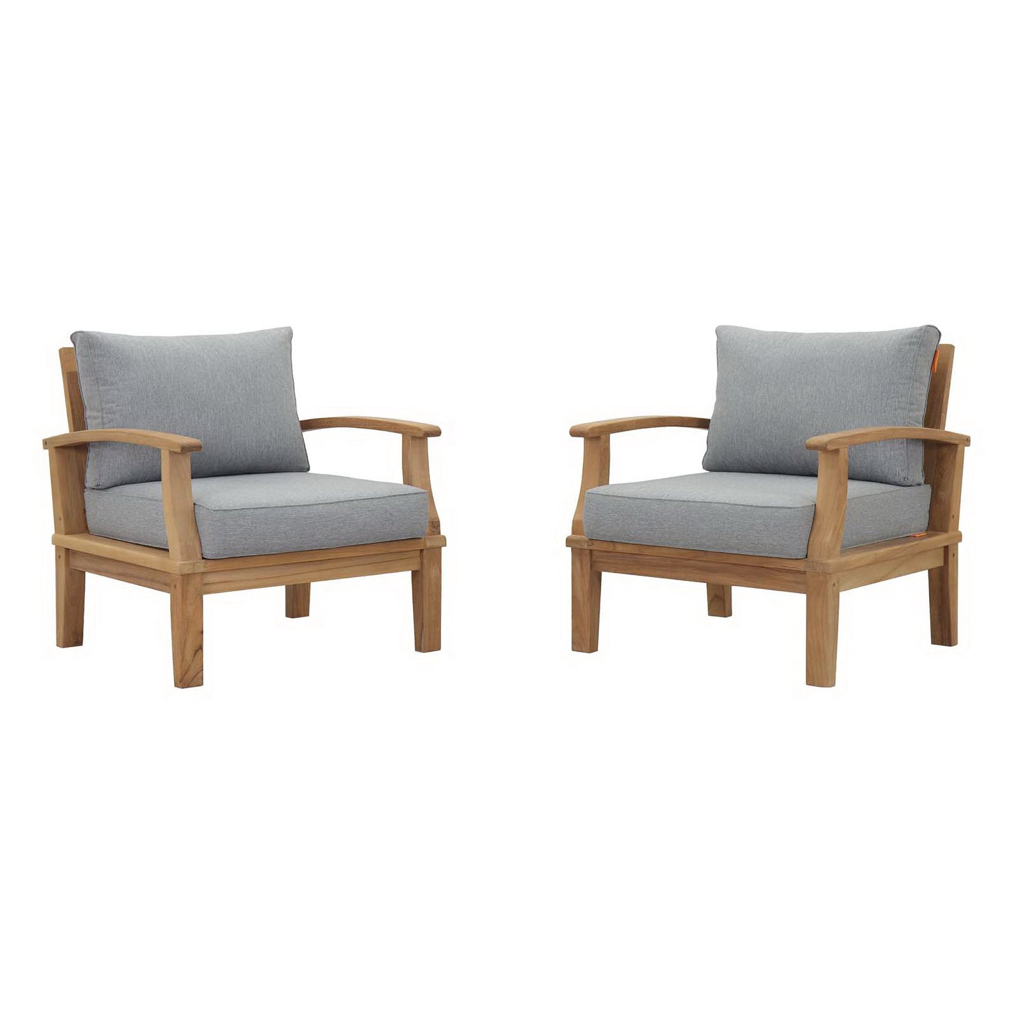 Melba 2 Piece Outdoor Teak Set 2 Chairs