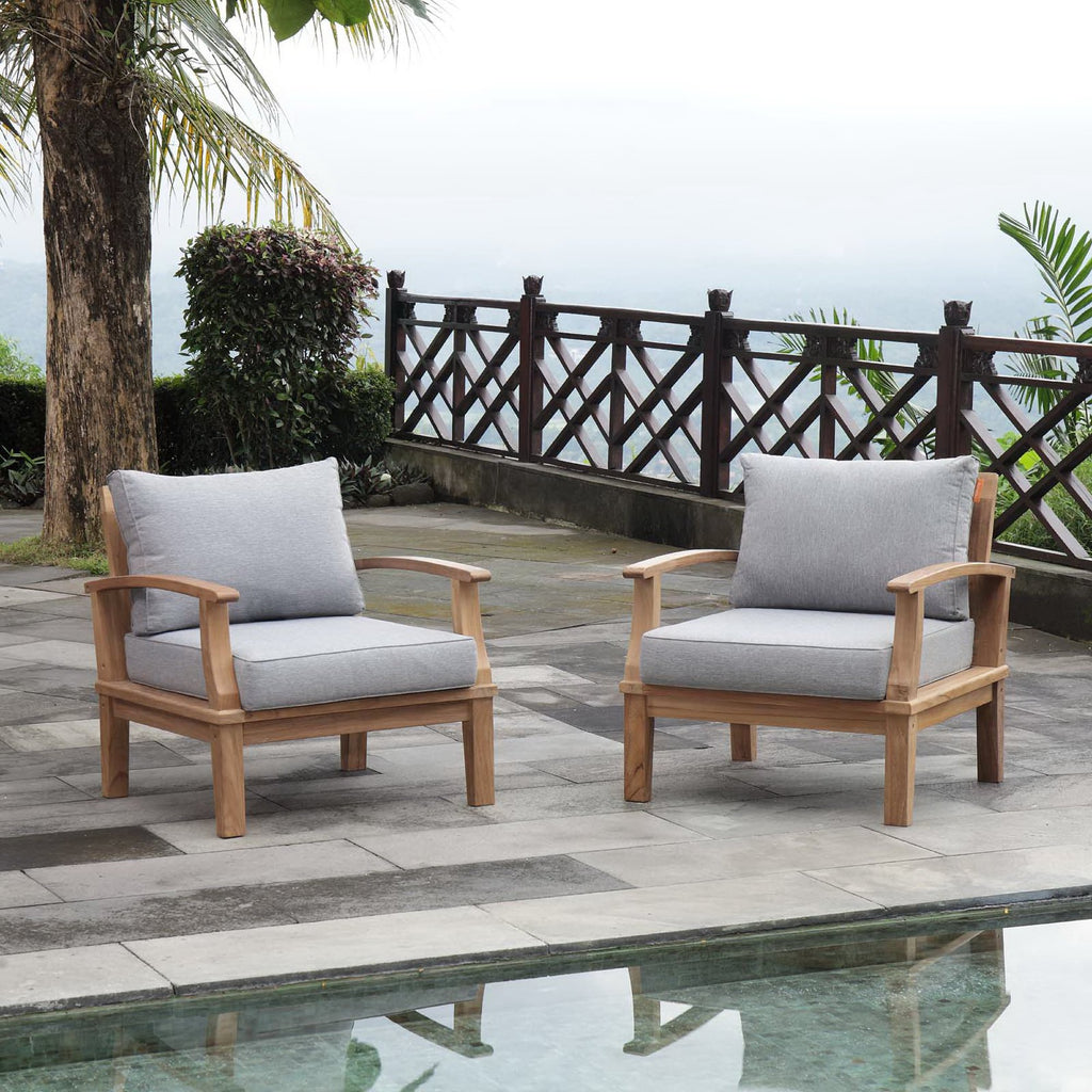 Melba 2 Piece Outdoor Teak Set 2 Chairs