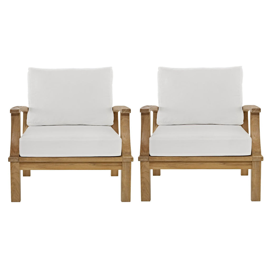 Melba 2 Piece Outdoor Teak Set 2 Chairs