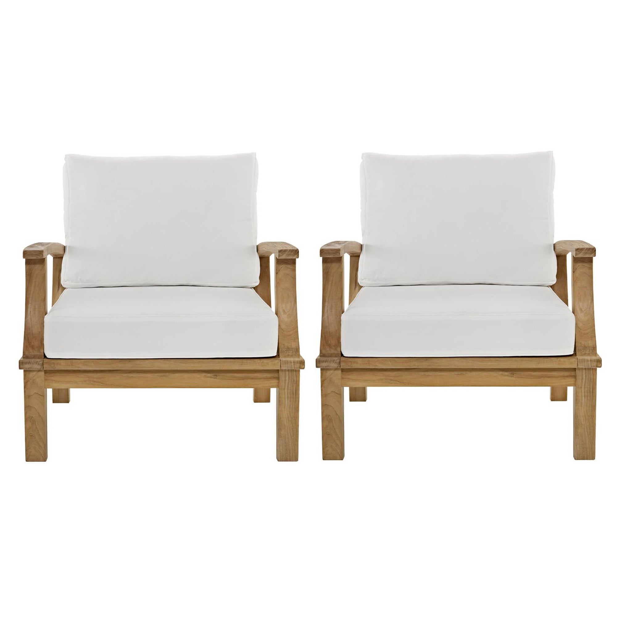 Melba 2 Piece Outdoor Teak Set 2 Chairs