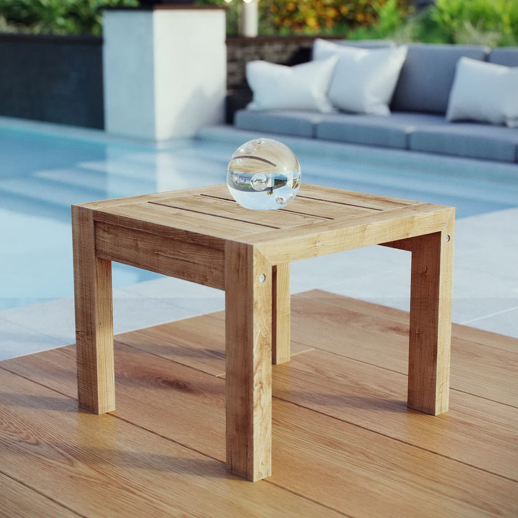 Euland Outdoor Wood Side Table
