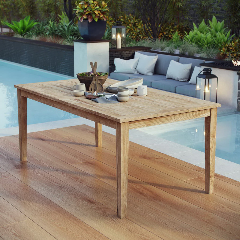 Melba 72 Inch Outdoor Teak Dining Table