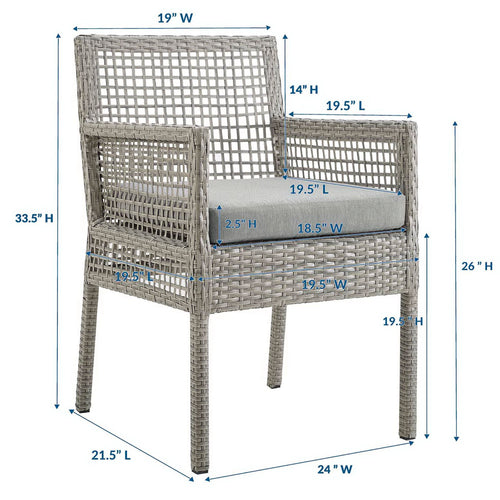 Acres 7 Piece Outdoor Wicker Rattan Dining Set