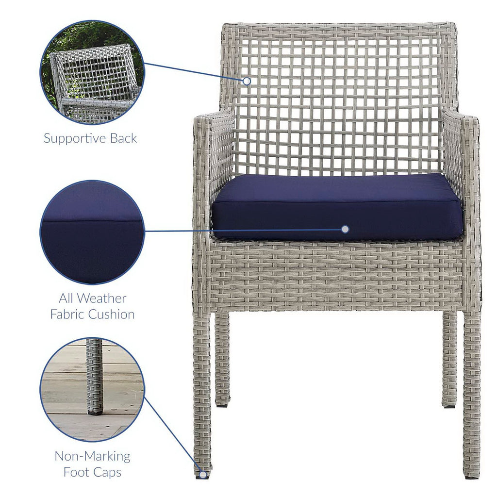 Acres Outdoor Wicker Rattan Dining Armchair
