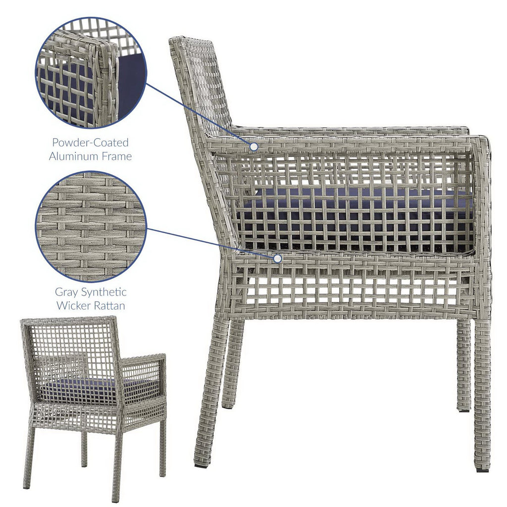 Acres Outdoor Wicker Rattan Dining Armchair