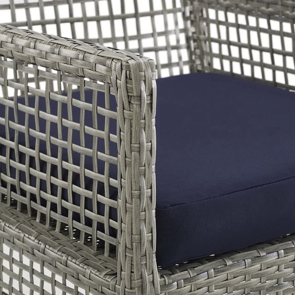 Acres Outdoor Wicker Rattan Dining Armchair
