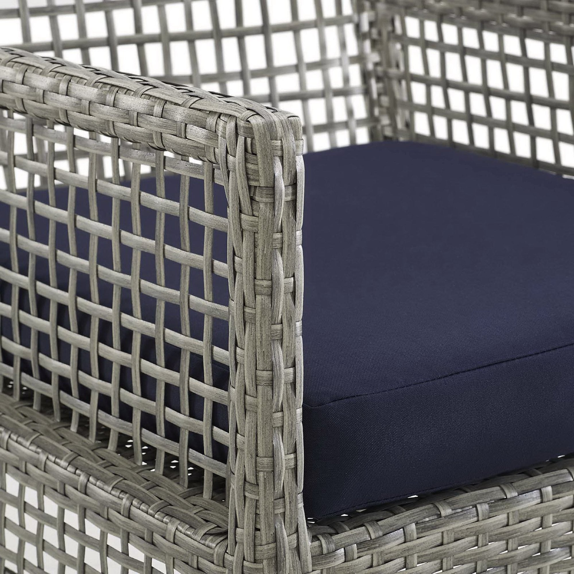Acres Outdoor Wicker Rattan Dining Armchair