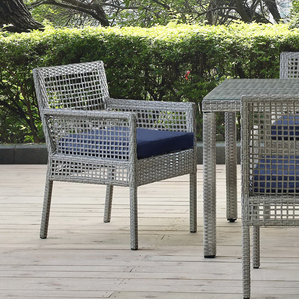 Acres Outdoor Wicker Rattan Dining Armchair