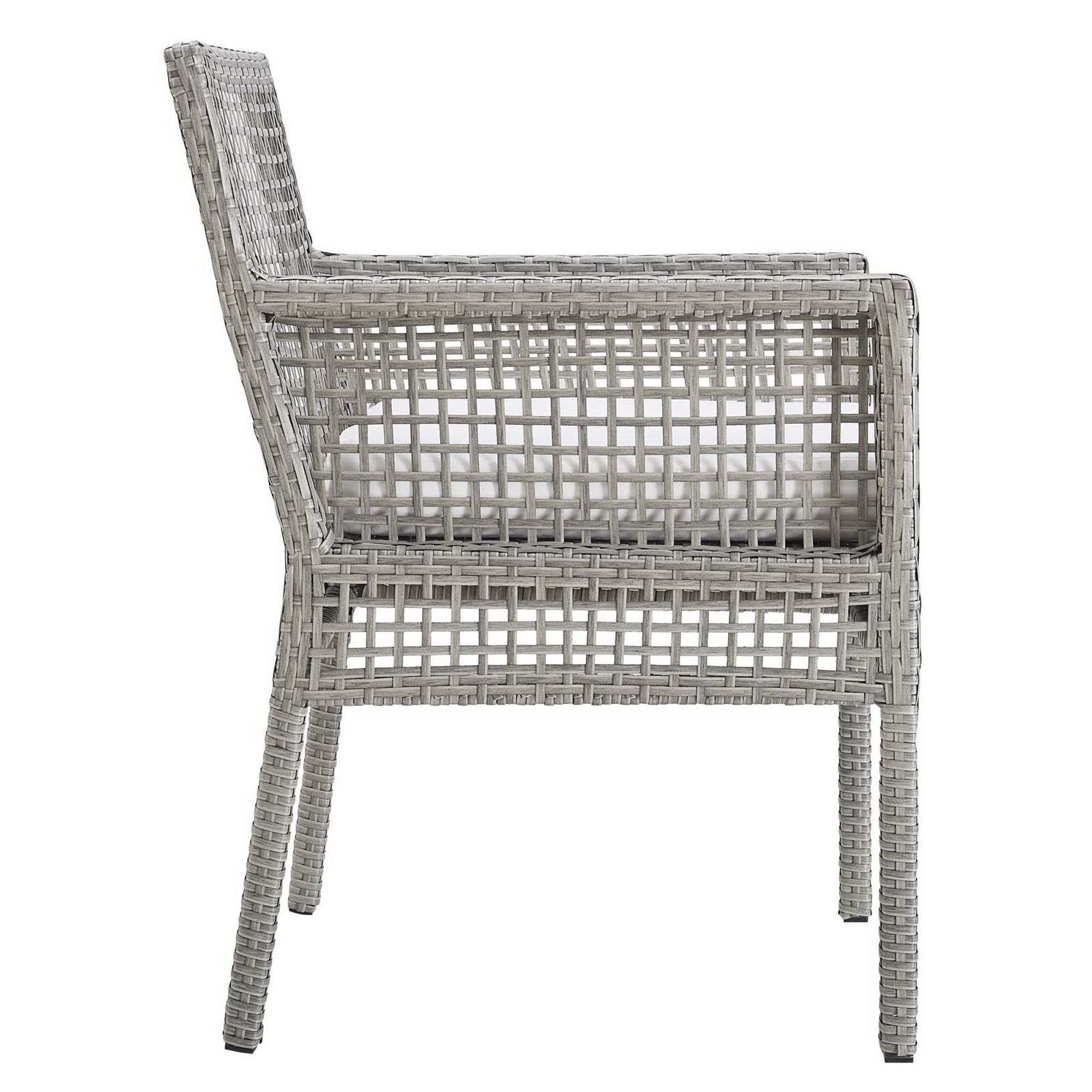 Acres Outdoor Wicker Rattan Dining Armchair