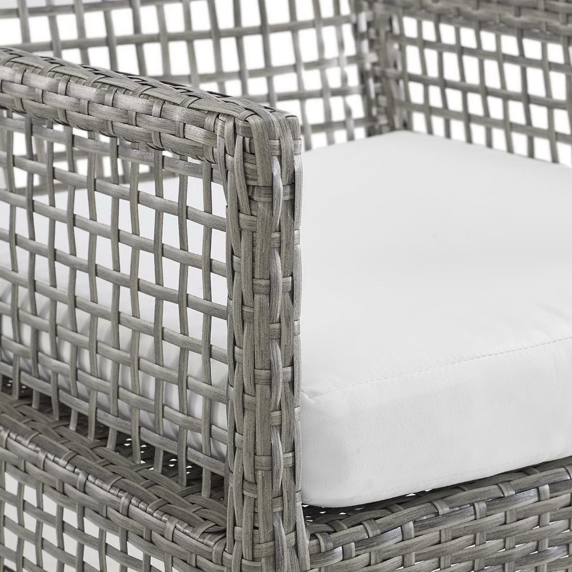 Acres Outdoor Wicker Rattan Dining Armchair