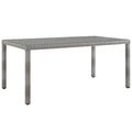 Acres 69 Inch Outdoor Wicker Rattan Dining Table
