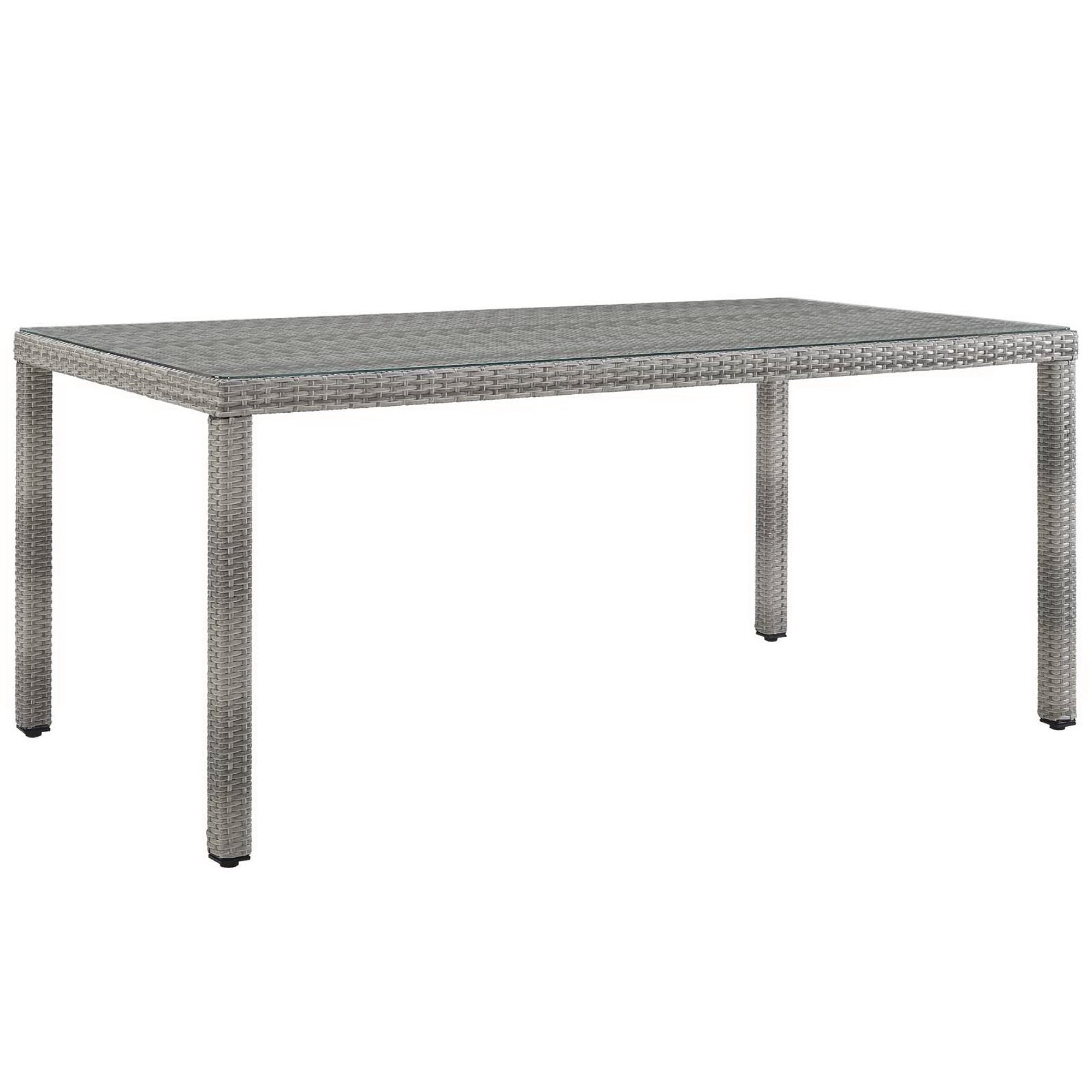 Acres 69 Inch Outdoor Wicker Rattan Dining Table