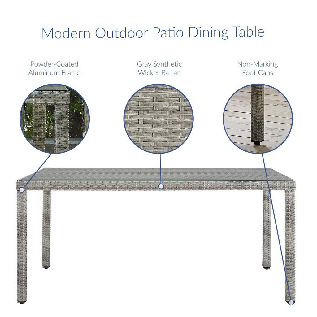 Acres 7 Piece Outdoor Wicker Rattan Dining Set