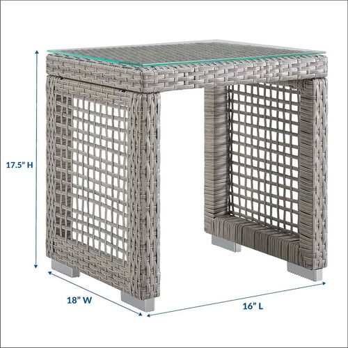 Acres Outdoor Wicker Rattan Side Table