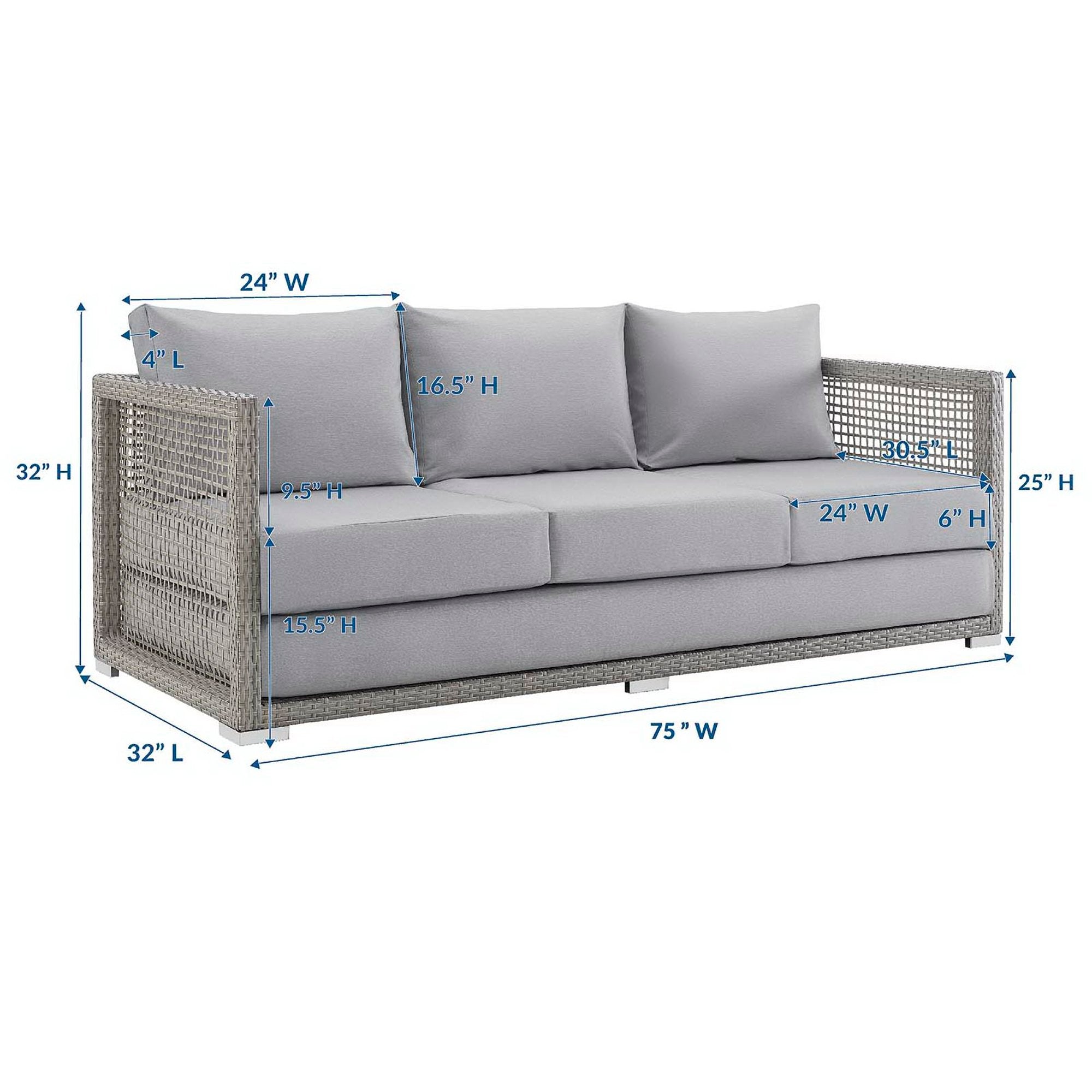 Acres Wicker Rattan Sofa