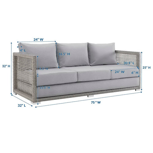 Acres Wicker Rattan Sofa