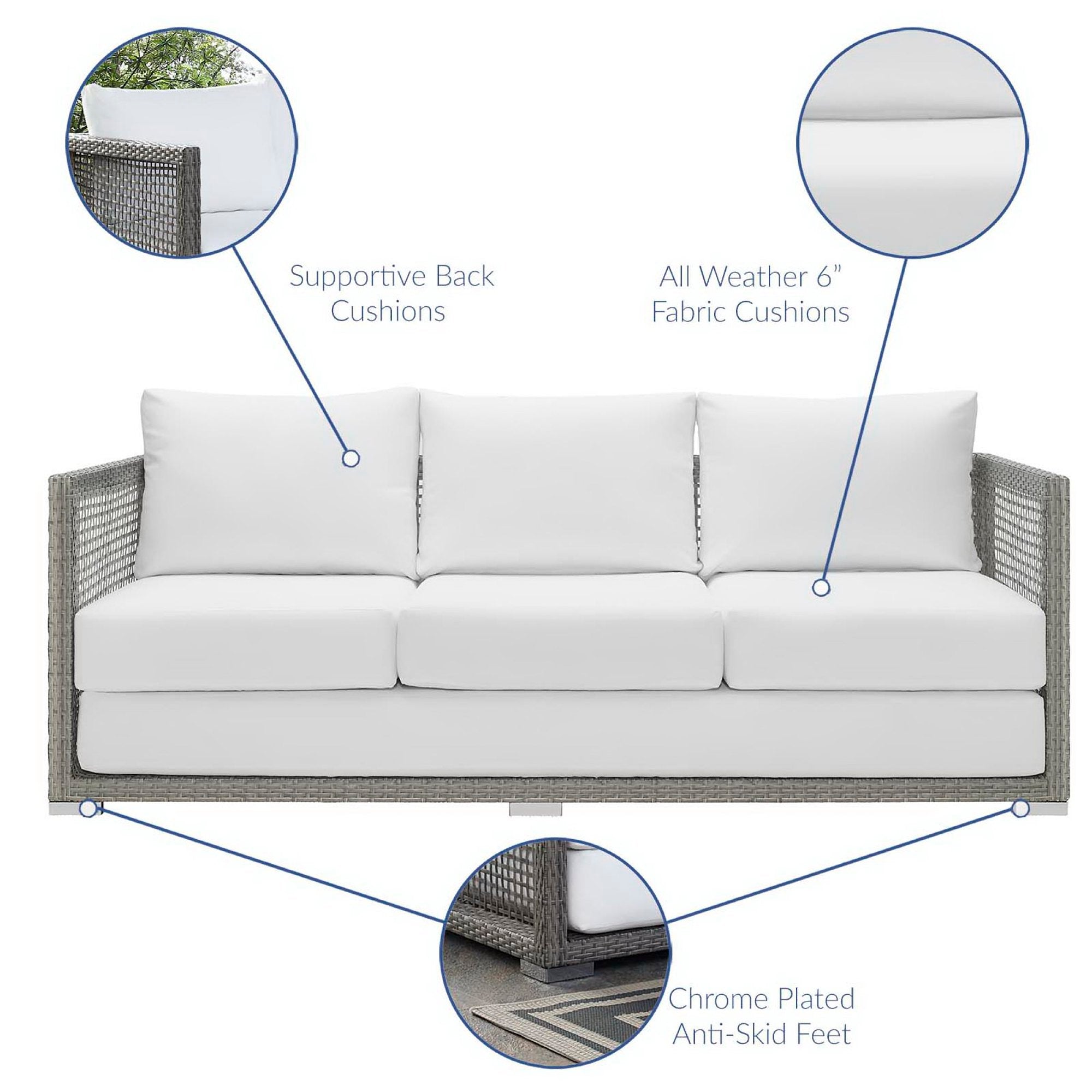 Acres Wicker Rattan Sofa