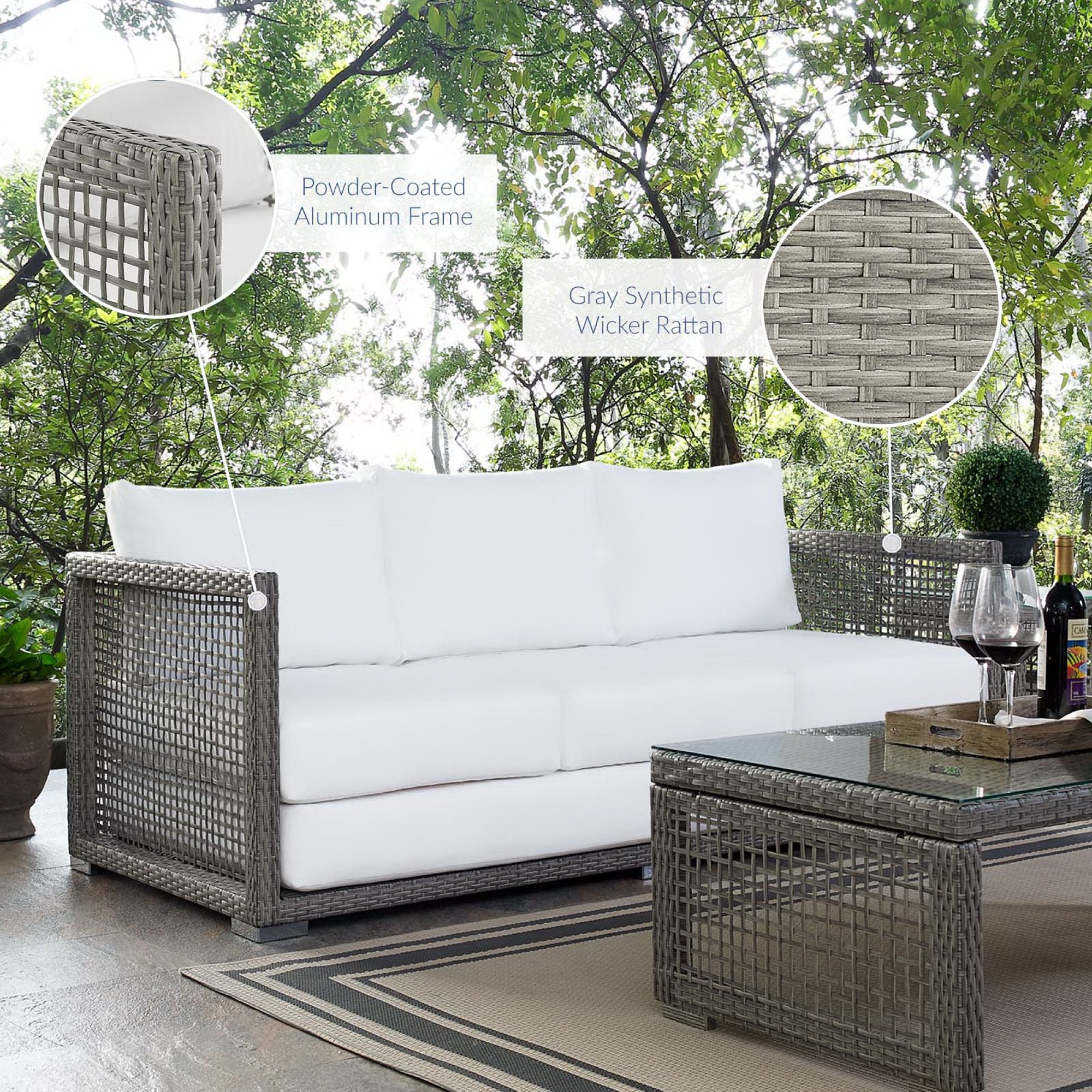 Acres Wicker Rattan Sofa