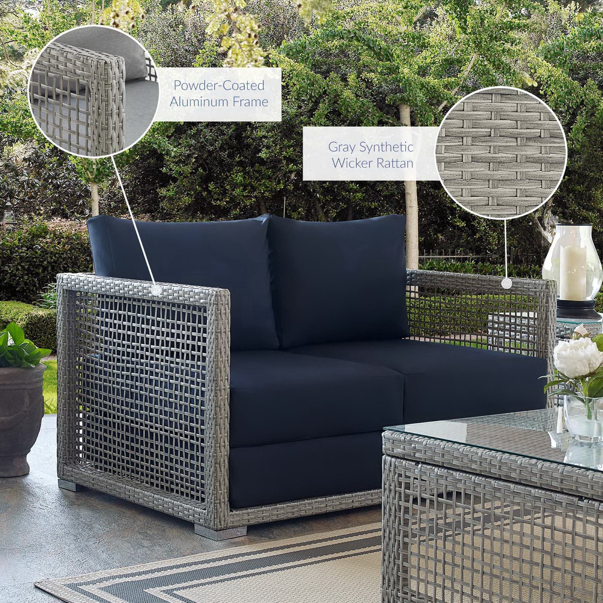 Acres Wicker Loveseat