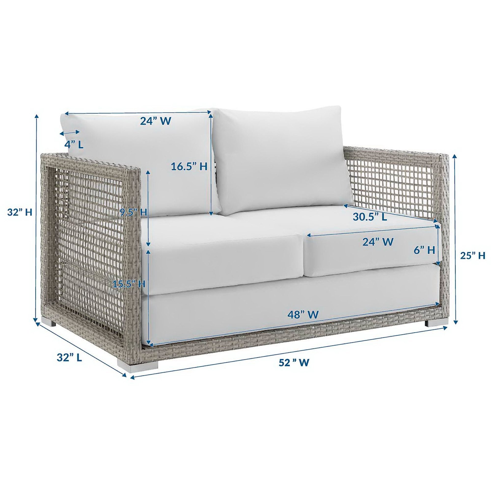 Acres Wicker Loveseat