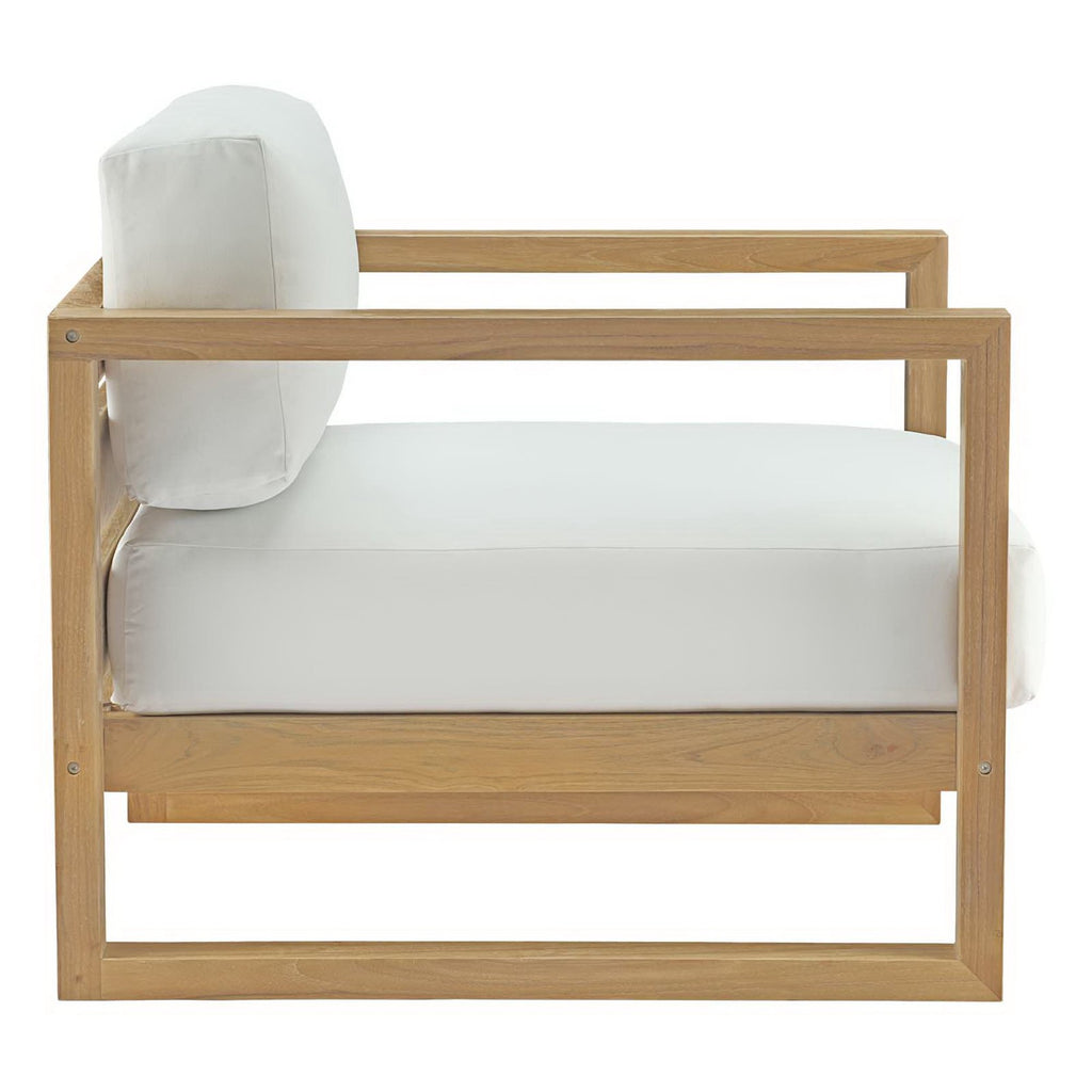 Euland 3 Piece Outdoor Teak Set 2 Chairs and Coffee Table
