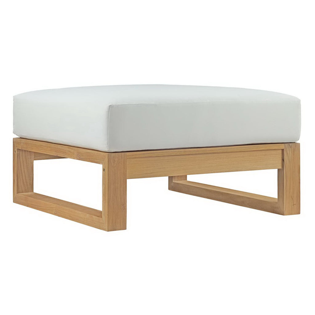 Euland 5 Piece Outdoor Teak Set 2 Chairs, 2 Ottomans and Side Table