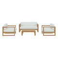 Euland 4 Piece Outdoor Teak Set