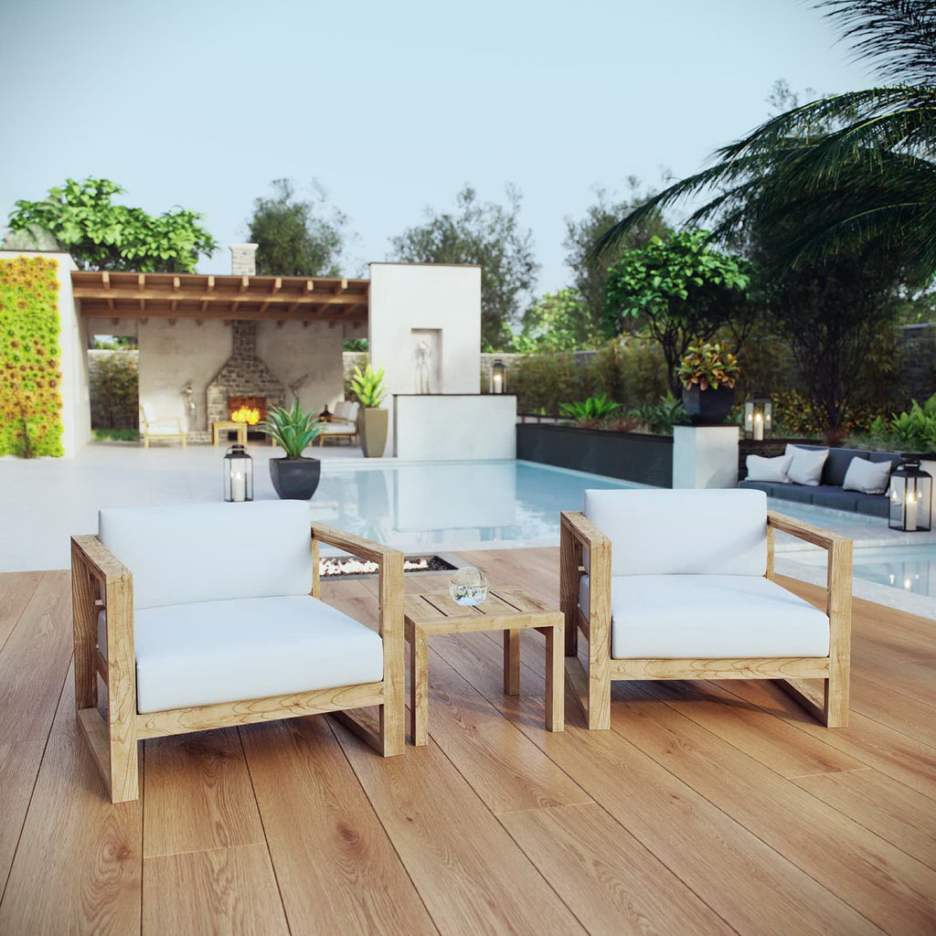 Euland 3 Piece Outdoor Teak Set